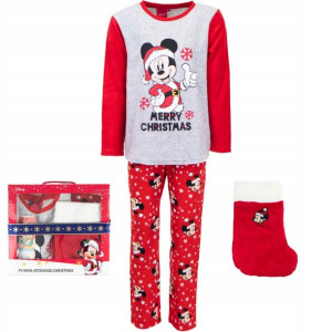 Zestaw Myszka Mickey piżama świąteczna + skarpeta