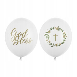 Balony 30cm na Chrzest lub I Komunię Święta 50szt.