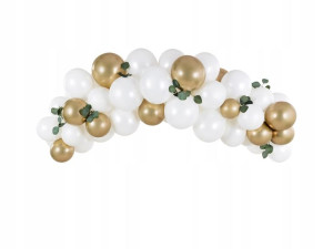 Girlanda balonowa biało-złota 60szt. - 200cm