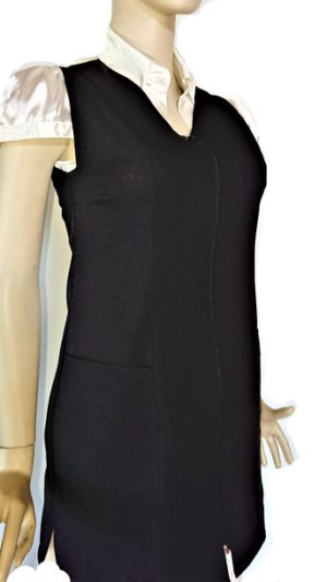 WYSZCZUPLAJĄCY fartuch BEZRĘKAWNIK DAMSKI XS S M L XL XXL XXXL czarny róż