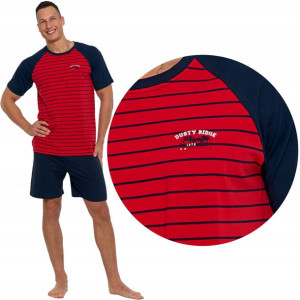 Piżama męska Moraj 4100-008 krótki rękaw red M