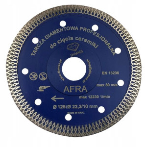 Tarcza Diamentowa Afra Diames 125 Mm Cięcie Gresu