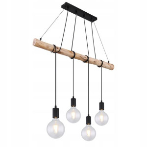 Żyrandol skandynawski drewno 15439-4 AUSTON GLOBO