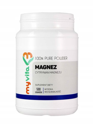 Cytrynian Magnezu Proszek 500g 100% Magnez