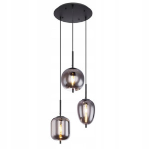 Globo Nowoczesny Żyrandol 15345-3 BLACKY dymiony
