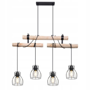 Globo Żyrandol 15326-4H Mina Loft drewno