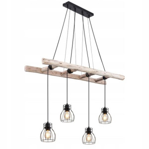 Globo Żyrandol 15326-4H1 Mina Loft drewno