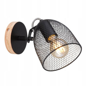 Nowoczesny Kinkiet 54034-1 JOSINA GLOBO drewno