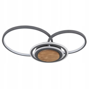 Plafon LED 67256-40 NIRRA grafit drewno GLOBO