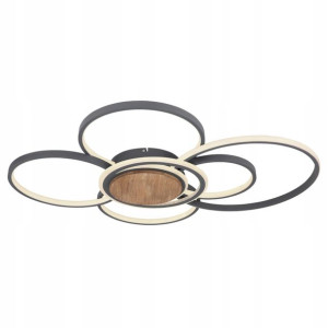 Plafon LED 67256-60 NIRRA grafit drewno GLOBO