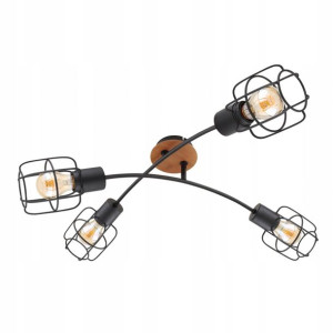 Plafon spot drewno metal 54037-4D WILLA GLOBO