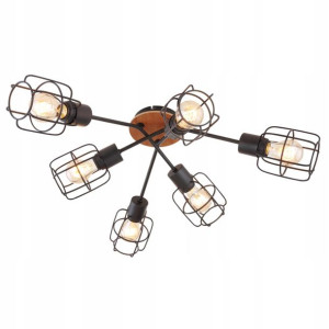 Plafon spot drewno metal 54037-6D WILLA GLOBO