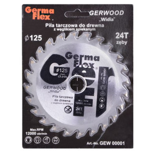Germa Flex Piła Tarczowa Do Drewna 24t 125x22,2mm Gew00001