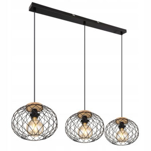 Żyrandol 54039-3H LACKY GLOBO industrialny drewno