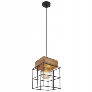 Żyrandol drewno 15530-1H MERRIL GLOBO industrialny