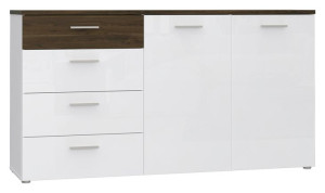 Komoda RAIDON RQNK232R Orzech Bakersfield + Biały połysk