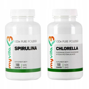 Spirulina + Chlorella Proszek Zestaw 2x100g Detox
