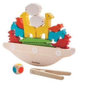 Balansująca łódka, drewniana gra manipulacyjna, Plan Toys 5136