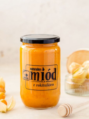 Miód z rokitnikiem wielokwiatowy z pasieki 0,90kg Miody Suszka
