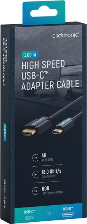 Clicktronic Kabel Usb-c - Hdmi 2.0 4k 60hz 1m