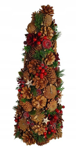 Stroik Świąteczny Choinka Sztuczna Stożek 51cm