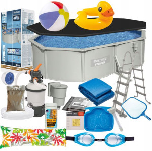 Basen stelażowy 500x360x120cm 20w1 Bestway 56586 całoroczny