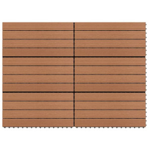Płytki tarasowe z WPC, 60x30 cm, 6 szt., 1 m², brązowe