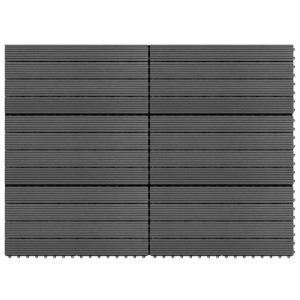 Płytki tarasowe z WPC, 60x30 cm, 6 szt., 1 m², szare