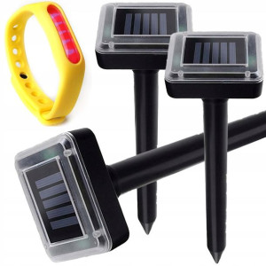 Silny 2w1 Solarny Odstraszacz Kretów Zwierząt 2szt