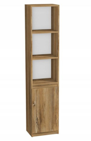Regał z szafką na segregator 40cm drewno retro