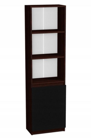 Regał z szafką na segregatory 50cm wenge, czarne
