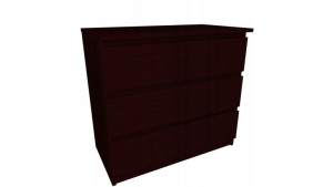 Komoda wenge ciemne 70x45cm 3 szuflady