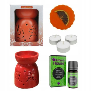 Zestaw Kominek Zapachowy + Olejek Zapachowy + Wosk