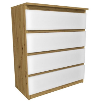 Komoda dąb artisan biały front 60x45cm 4 szuflady