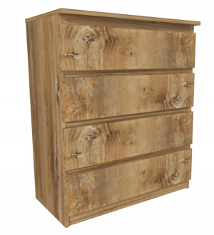 Komoda drewno retro, 80x45cm 4 szuflady