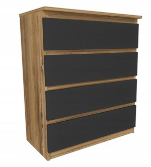 Komoda drewno retro, szare 80x45cm 4 szuflady