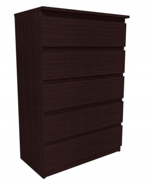 Komoda wenge ciemne 60x45 cm 5 szuflad