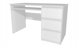 Biurko białe 100x50 cm z szufladami KOMA