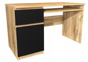 Biurko drewno retro czarne fronty 100x50cm KOMA II