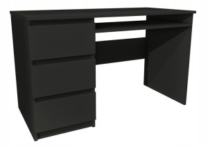 Biurko szare 120 x 60 cm z szufladami KOMA