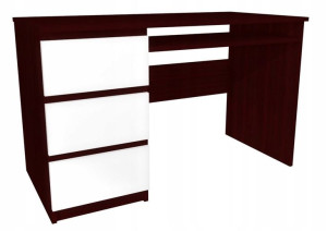Biurko Wenge, fronty białe 100x50 cm