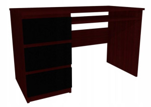 Biurko Wenge, fronty czarne 100x50 cm,