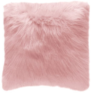 Różowa poszewka dekoracyjna Shiny Fur 45x45 CM Futrzak