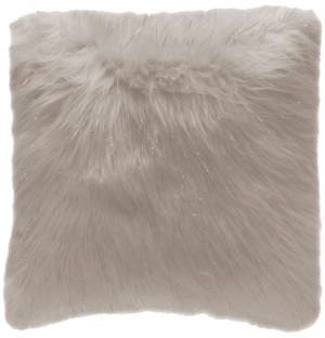 Beżowa poszewka dekoracyjna Shiny Fur 45x45 CM Futrzak