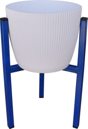 Kwietnik Metalowy Ø14,5cm-stojak Na Kwiaty Blue