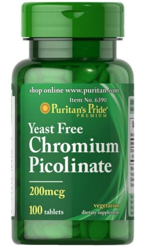 PURITAN'S PRIDE CHROM PIKOLINIAN 200ug Odchudzanie 100 tabletek