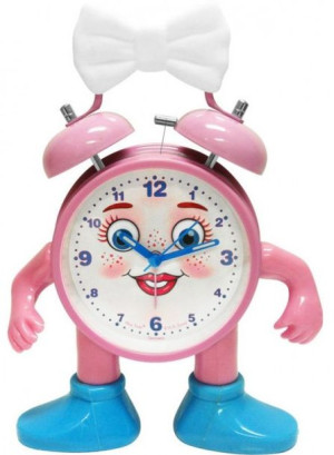 Technoline zegar budzik dziecięcy Miss Happy pink