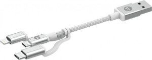 Kabel USB-C - microUSB - lightning 1m Mophie