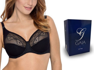 GAIA NANCY 059 , biustonosz soft , CZARNY , 95E