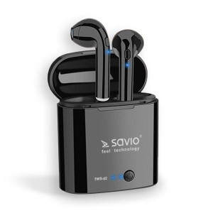 Słuchawki bezprzewodowe Savio TWS-02 Czarne